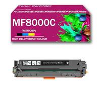 Juego de Cartuchos de tóner de Alta Capacidad MF8000C, compatibles con Las impresoras multifunción Canon MF8000C, MF8200C, MF8050cw, MF8080CW y MF8050N, con Chip,Black-1Pack