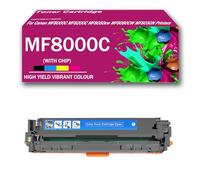 Juego de Cartuchos de tóner de Alta Capacidad MF8000C, compatibles con Las impresoras multifunción Canon MF8000C, MF8200C, MF8050cw, MF8080CW y MF8050N, con Chip,Cyan-1Pack