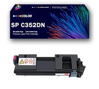 Juego de cartuchos de tóner de alta capacidad SP C352DN con cartucho de tinta con chip, repuesto para impresora multifunción Ricoh SP C352 SP C352DN SPC352 SPC352DN, anticontaminación,Magenta-1Pack