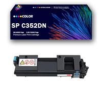 Juego de cartuchos de tóner de alta capacidad SP C352DN con cartucho de tinta con chip, repuesto para impresora multifunción Ricoh SP C352 SP C352DN SPC352 SPC352DN, anticontaminación,Cyan-1Pack
