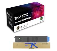 Juego de Cartuchos de tóner láser de Color CMYK compatibles para Kyocera TK-5197C TK-5197M TK-5197Y TK-5197K TASKalfa 306ci 307ci 308ci,Cyan-1 Pack