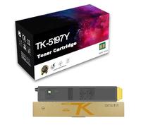 Juego de Cartuchos de tóner láser de Color CMYK compatibles para Kyocera TK-5197C TK-5197M TK-5197Y TK-5197K TASKalfa 306ci 307ci 308ci,Yellow-1 Pack