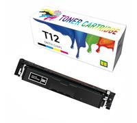 Juego de Cartuchos de tóner T12 de Alta Capacidad compatibles con impresoras Canon Color ImageCLASS X LBP1333C MF1333C I-SENSYS X C1333i C1333iF C1333P, con Chip, BK/C/M/Y,Black-1Pack