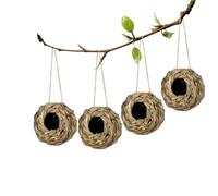 Juego de Casas para colibríes Colgantes, Cajas Nido Tejidas para Exteriores, 4 Unidades, para jardín