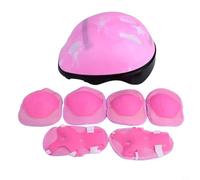 Juego de casco 7 en 1 para niños pequeños con rodilleras, coderas y muñequeras para niños de 5 a 16 años, carcasa de polietileno + acolchado de EVA, ajuste ajustable, diseño ventilado para patineta