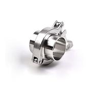 Juego de casquillos de soldadura de triple abrazadera sanitaria de acero inoxidable 304 con junta de silicona - Resistente for cerveza casera, lácteos,(51mmx64)