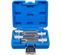 Juego de casquillos y puntas de 12,5 mm (1/) Perfil T Torx perforado - 4 piezas - Precisión y robustez - D-Work