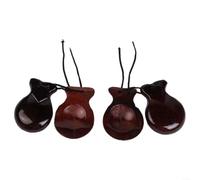 Juego de castañuelas españolas para adultos que desarrollan habilidades fundamentales en percusión, acompañamiento de baile e improvisación rítmica (marrón)
