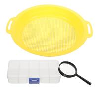 Juego de Cedazo de Oro Amarillo de Plástico con Lupa, 1 Set