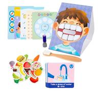 Juego de cepillado de dientes - Juguete de cartas educativas de 23,6 x 18,2 x 6,5 cm, diseño de colores , juego de aprendizaje de dibujos animados, construcción de material de papel | Curso de