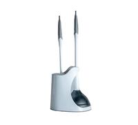Juego de cepillo de inodoro y émbolo, combo de limpieza de baño resistente con soporte, cepillo de inodoro duradero y émbolo para eliminar eficazmente olores y obstrucciones difíciles
