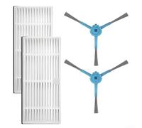 Juego de cepillo lateral y filtro para aspiradora Cecotec Conga 9590 9990 10090 AI, compatible con una limpieza profunda en esquinas y bordes