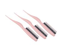 Juego de Cepillo para el Cabello Ergonómico para un Volumen Adicional - 3pcs de Rata Peinador y Espalda el Hogar, Viaje y Salón - Rosa (PINK)
