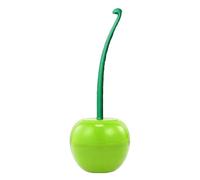 Juego de Cepillo para el Inodoro de Cereza Manja Larga Cepillo de Limpieza de plástico de Cerdo Suave para el baño Hogar 38 x 13 cm (Verde)
