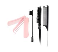 Juego de cepillo para el pelo con peine de peinado para mujeres y hombres, cepillos para desenredar, peine de cola clasificada, bordes de cerdas