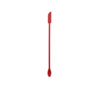 Juego de cepillo para mascarilla facial 2 en 1, cuchara y raspador de silicona, herramienta de doble propósito para líquidos cosméticos, base y aplicación de crema facial (S rojo)