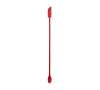 Juego de cepillo para mascarilla facial 2 en 1, cuchara y raspador de silicona, herramienta de doble propósito para líquidos cosméticos, base y aplicación de crema facial (L rojo)