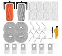 Juego de cepillo principal de repuesto y cepillo lateral para aspiradora robot DJI, compatible con modelos S/A/P, incluye filtro y paño de fregona para accesorio de trapeador de piso, kit de limpieza