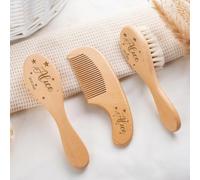 Juego De Cepillo Y Peine Para Bebé Personalizado Con Nombre Grabado, Cepillo De Pelo De Bebé De Madera Personalizada, Regalo De Recuerdo Para Recién Nacido, Regalo Para Nueva Mamá
