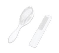 Juego de cepillo y peine para el pelo suave de las cerdas más finas, cepillo de masaje corporal infantil, cepillo calmante para bañera, equipo de viaje, peine de pelo de bebé, peine y cepillo para el