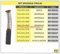 Juego De Cepillos 2 Piezas Tipo 02 METABO 6.4 X 6.4 X 17.0 Mm 009196