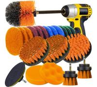 Juego De Cepillos Cepillo Rotatorio Para Taladro Limpieza Pulido Auto Baño 22 PZ