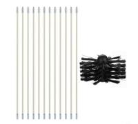 Juego de cepillos de 4 pulgadas para chimenea, juego de cepillo rotativo de limpieza para sistema de escoba rotativa, juego de herramientas para chimenea (1 cepillo + 10 varillas) (1 cepillo + 12