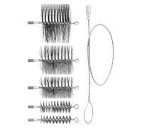 Juego de cepillos de acero al carbono para limpieza de chimeneas de alambre, herramientas de limpieza de chimeneas para eliminar eficazmente hollín para limpieza de tubos