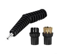 Juego de cepillos de boquilla con cabezal de cepillo de latón y nailon, boquilla de repuesto de ABS y para mopa de vapor, ampliable para grandes superficies, fácil montaje para una limpieza profunda