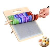 Juego de cepillos de cardado con tablero mezclador para lana, con 1 cepillo de lana y 2 varillas, diseño de mango para fácil uso, herramienta de mezcla de colores DIY para fibra para tejer y fieltro