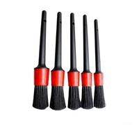 Juego de cepillos de coche para detalles automáticos con lana compuesta y lana de plástico para limpiar ruedas, neumáticos, salpicadero y pequeños para huecos de coche (hilo de plástico)