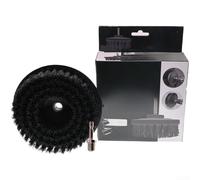 Juego de cepillos de limpieza de disco, 6 pulgadas para cabezal de taladro de coche m14, neumático eléctrico de cerdas para hendiduras domésticas para detallar taller uso profesional (negro)