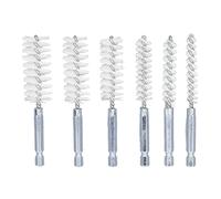 Juego de cepillos de limpieza Kuuleyn para taladros, 6 cepillos de alambre trenzado de 4 pulgadas con vástago hexagonal de 1/4 pulgada para taladro eléctrico, atornillador de (Nylon (White))