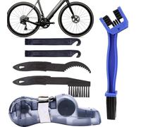 Juego de cepillos de limpieza para cadenas de bicicletas: práctico limpiador de cadena de 360° y limpiador de engranajes, herramientas de limpieza versátiles para casetes, piñones y desviadores