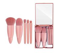Juego de Cepillos de Maquillaje Viaje, Juego Cepillos Maquillaje Tamaño Esenciales Viaje con 1 Set * con Caja Almacenamiento Mini para Mujeres, Portátiles