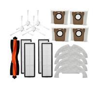 Juego de cepillos de repuesto. Compatible con Xiaomi Robot Vacuum Compatible con X10 Aspiradora Robótica Filtro Hepa Paño de fregona Trapos Bolsas de polvo Accesorios de repuesto Paquete de piezas de