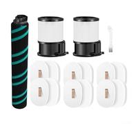 Juego de cepillos de rodillo de filtro de repuesto para Shark Wireless PowerDetect IP1251 IP3251, lavable para fieltro de espuma premotor HEPA, paquete de filtro de escape de postmotor con