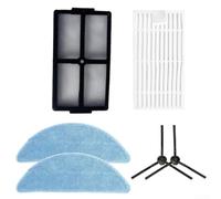 Juego de cepillos laterales compatibles con iLife V9 V9 Pro G9 G9 Pro, filtro HEPA y paños de microfibra lavables