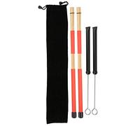 Juego de cepillos para baquetas, cepillos para batería de jazz con alambre de metal retráctil y bolsa de transporte de felpa, accesorios de percusión ajustables de 19 pulgadas para (cepillo de tambor
