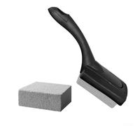 Juego de cepillos para barbacoa con azulejos de limpieza de repuesto, compacto, 25 x 8 x 4,5 cm, herramienta de limpieza de parrilla para cocinar al aire libre y acampar