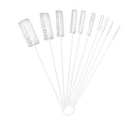 Juego de Cepillos para Botellas - Cepillos de Limpieza de Botellas de 20 cm - Acero Inoxidable 304 + Cepillos de Tubo de Nylon - Limpiador de Botellas con Cerdas de Nylon Ideal para Beber