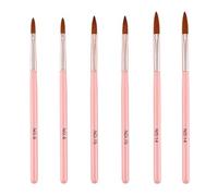 Juego De Cepillos Para Uñas De 6 Piezas, Cepillo Para Uñas Recubierto De Acrílico, Especialmente Diseñado Para Tallar Extensiones De Uñas, Adecuado Para Salones Y Uso Doméstico.