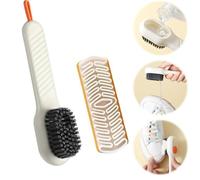 Juego de cepillos para zapatos, 2 unidades, cepillo para el hogar, cepillos multifuncionales con cerdas suaves, cepillo de gamuza para limpieza, cepillo para ropa, zapatos (blanco)