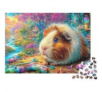 Juego de Cerdo de Guinea en una Tierra de Hadas Puzzle De 1000 Piezas Lindo Cerdo de Guinea Puzzles Clásicos para Todas Las Edades 38x26cm/1000pcs