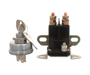 Juego de cerradura de encendido e interruptor para tractor de césped, kit de llave de arranque de 12 V compatible con Murray, para Bolens, Castel Garden, Solo