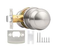 Juego De Cerradura De Puerta Avaňt - Reemplazo De Botón Sin Llave, Mango Silencioso, Kit Completo Robusto De Tornillos Y Placas De Bloqueo | Casa Apartamento Escuela Hotel Habitación Entrada Vivir