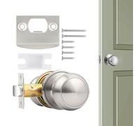 Juego de cerradura de puerta delantera, manija de puerta externa, perilla de repuesto sin llave para dormitorio, sala de estar, apartamento, escuela, guardería, seguridad del hogar, interior y