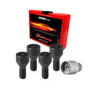 Juego de cerradura de rueda compatible con Fiat 500L/500L Living/500X a partir de 2012, negro M12X1.25