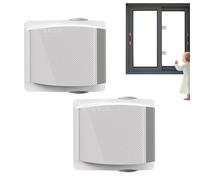 Juego de cerradura de seguridad para ventanas: reemplazo de tope de puerta corrediza, abrazadera de seguridad compacta para viajes, diseño sin taladro de fácil instalación | Protección a prueba de beb