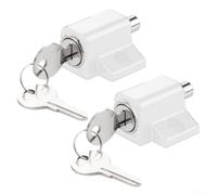 Juego de cerraduras de seguridad de dos piezas para puertas correderas de UPVC y con herrajes de montaje y mecanismo de bloqueo de perno seguro